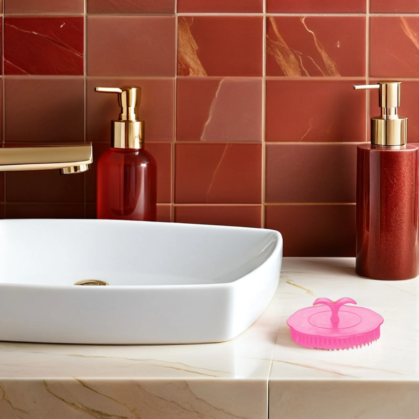 

4Pcs Shampoo Brush Scalp Massager Deep Cleans Hair Root Reduce Dandruff Itchiness Portable Lightweight Scalp Care