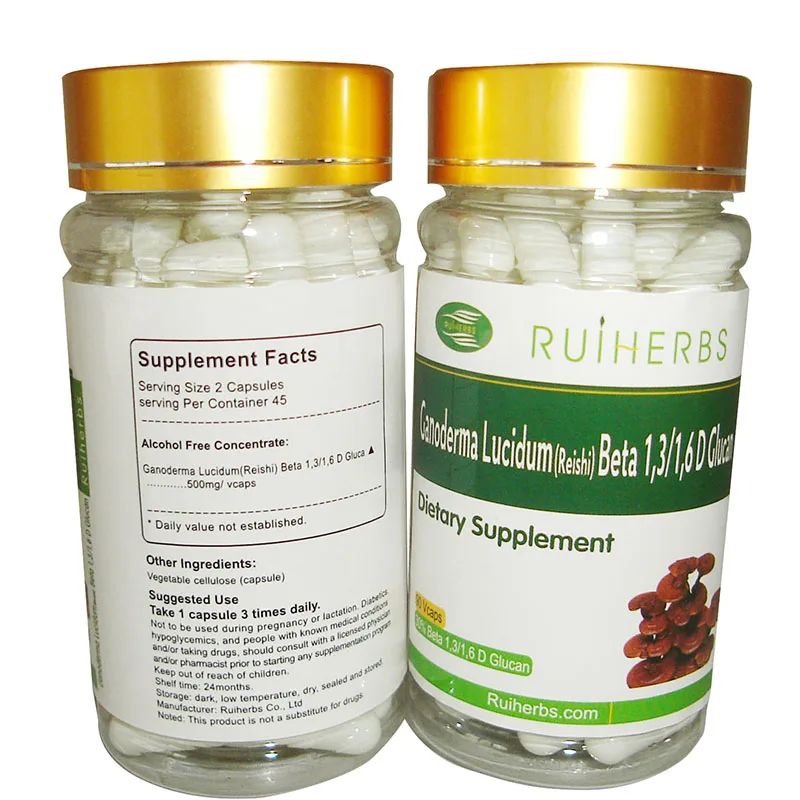 Reishi Mushroom Extract 30% Beta Glucan Powder & Capsule