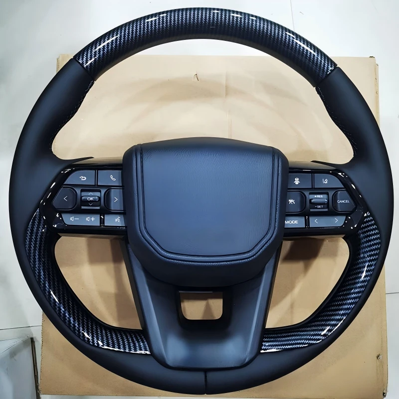 Multifunctional Custom Carbon Fiber Steering Wheel With Custom Stitching Multiple Color Options Interior Mod Parts view 5