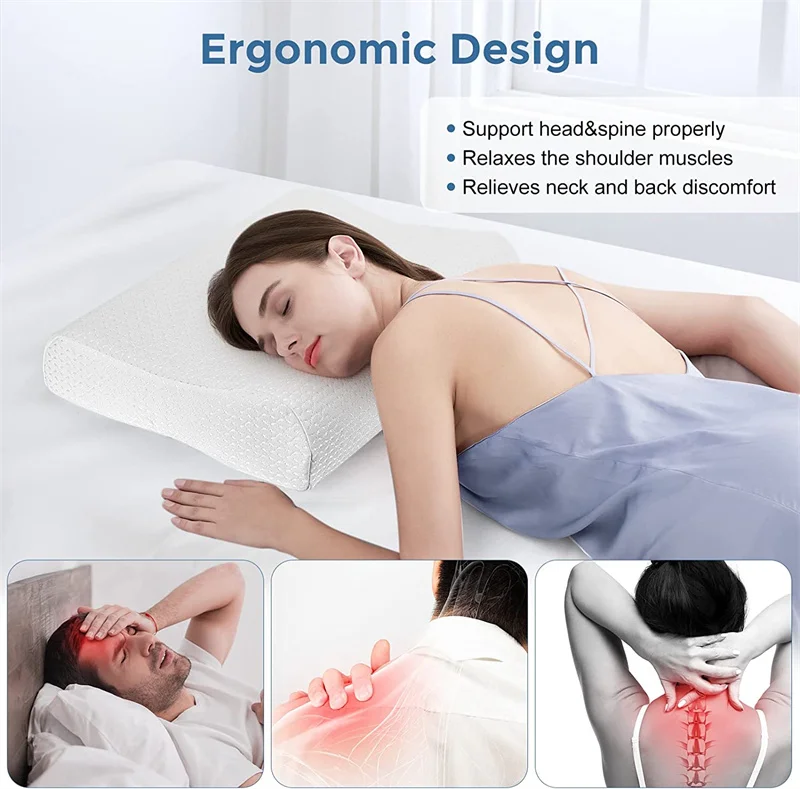 Dreamreal Natural Latex Pillow Remedial Neck Protect Vertebrae Health Care Orthopedic Pillow 40*60 30*50 Massage Pillows