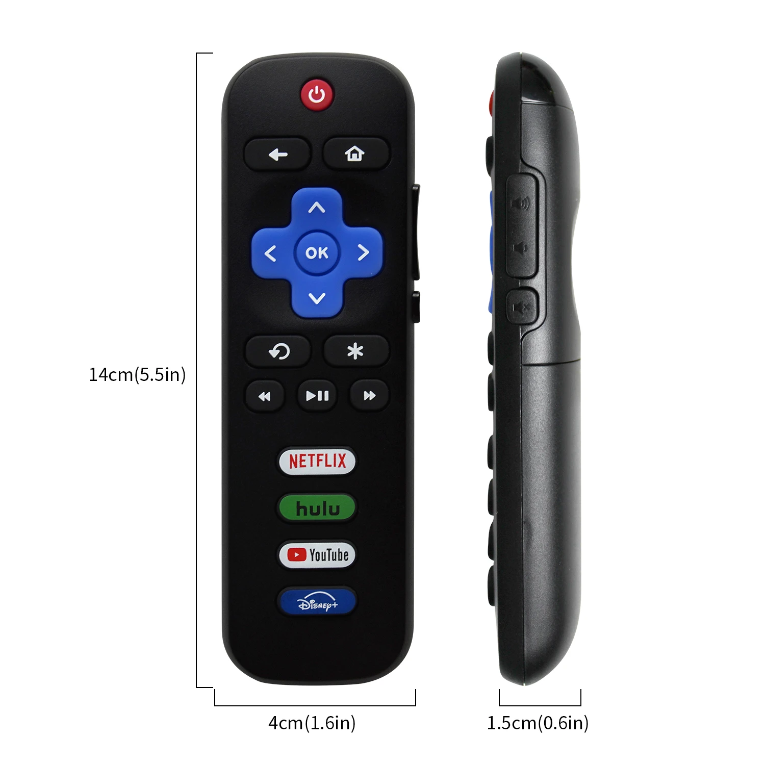 RC280A Replacement Remote Control Only for Roku TV for TCL Roku/Hisense Roku/Onn Roku/Philips Roku TVs(Not for Stick and Box)