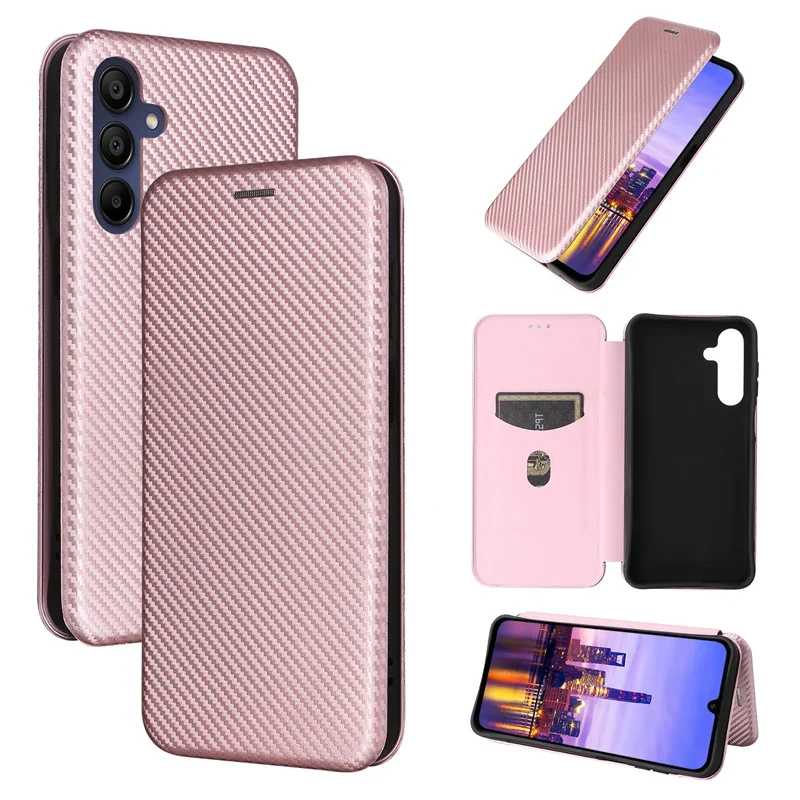 

For Samsung Galaxy A16 4G Cover Luxury Carbon Fiber Skin Magnetic Adsorption Full Case For Galaxy A16 5G Phone Bags