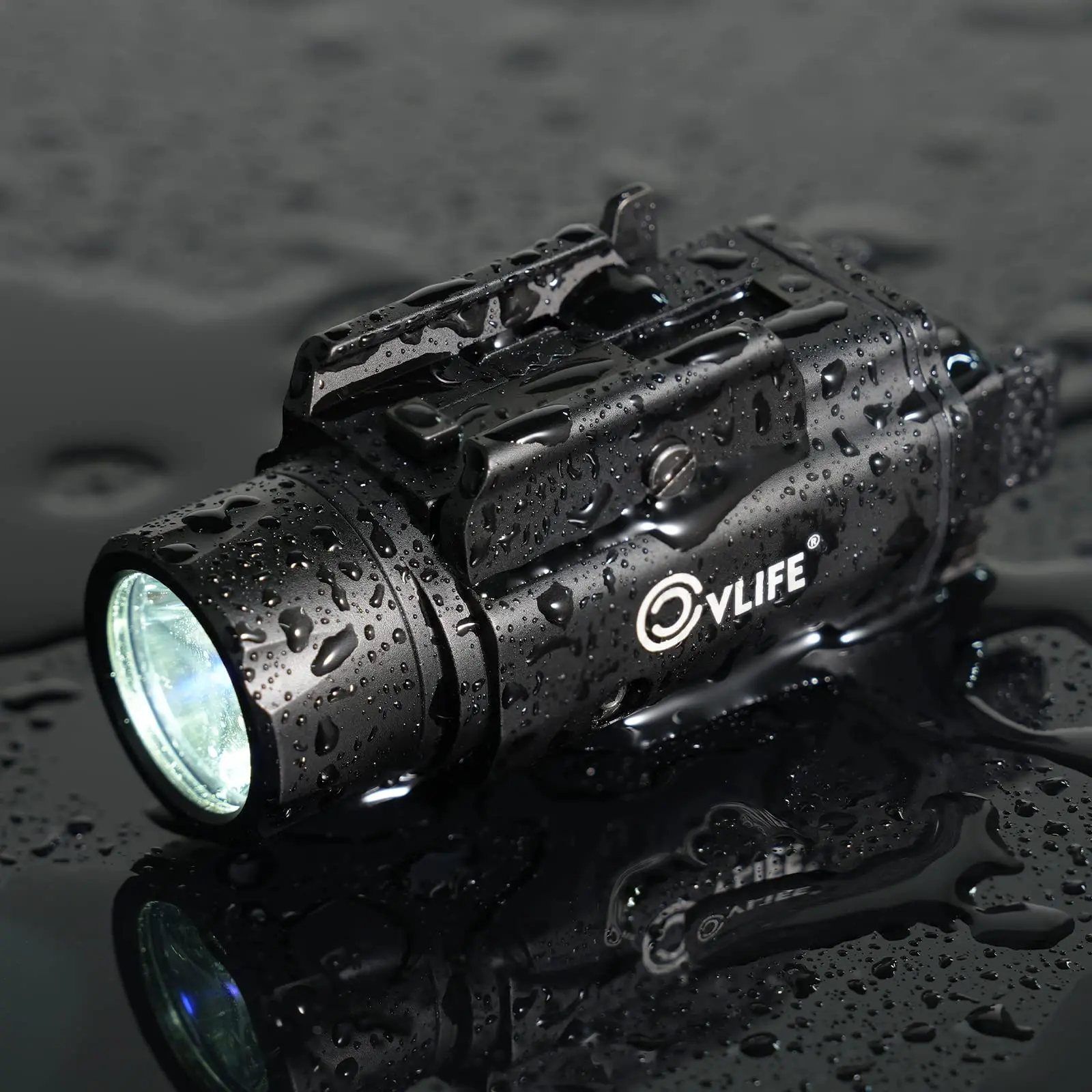 

CVLIFE 1500 Lumens Flashlight LED Light Combo for Picatinny Pistol Rechargeable Adjustable Rail Magnetic Charging for Hunting