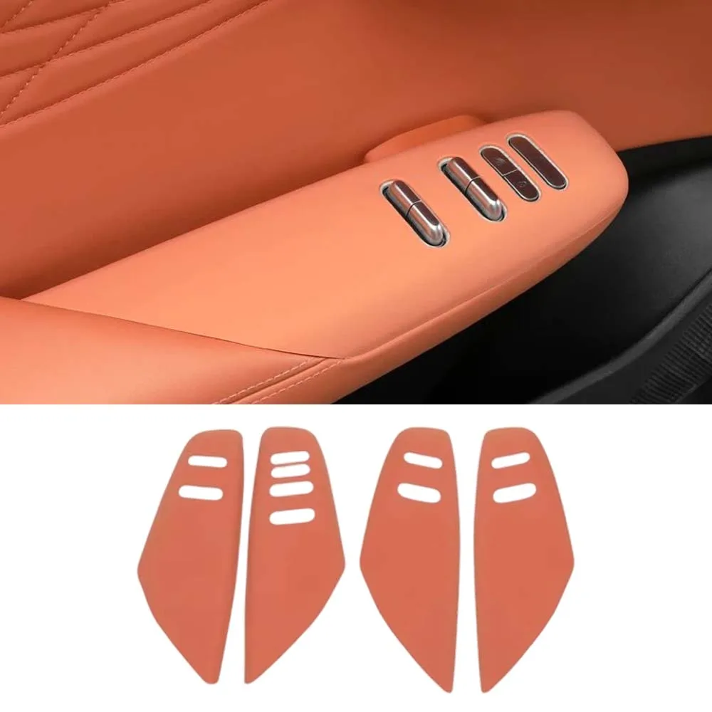 Car Decoration Car Window Control Button Cover For Deepal S07 2023-2025 Black Orange Green Car Styling Upgrade