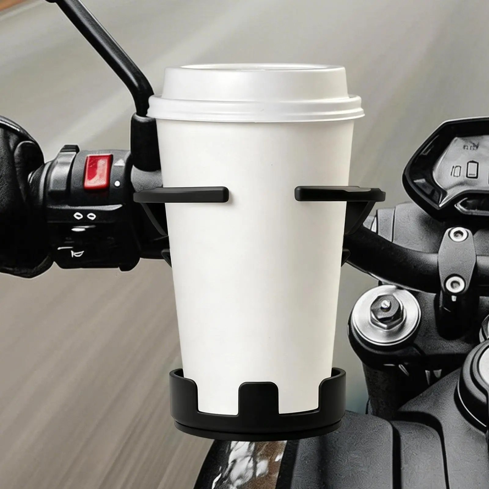 Motorcycle Cup Holder Foldable Kettle rack 360 Degree Rotating Beverage Organizer for Motorcycle Water Bottles Cans Beverage