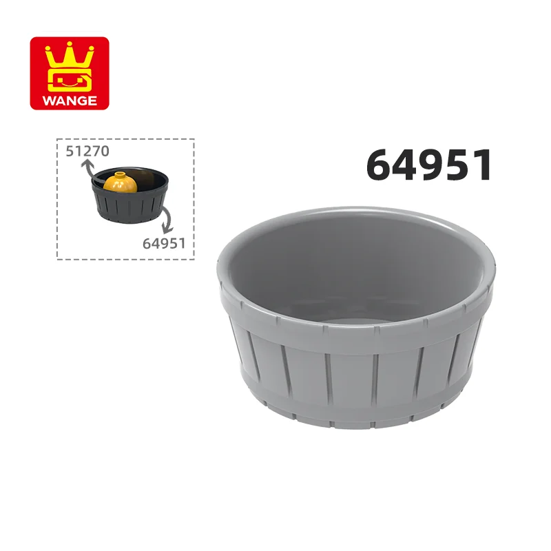 

Wange 64951 100g/29PCS Barrel Half Large with Axle Hole Block Moc Compatible with Brick DIY Children's Toy