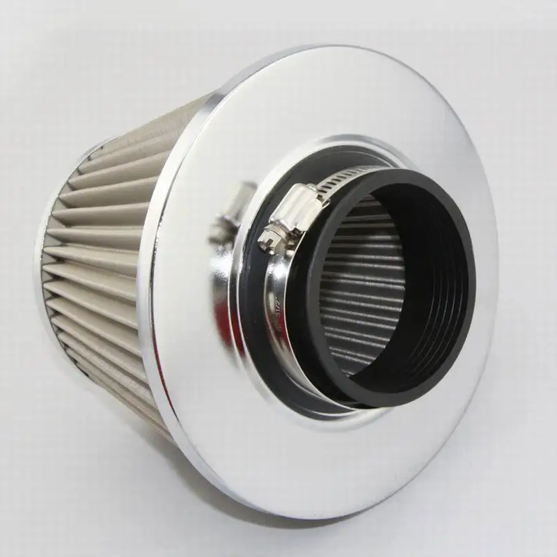 76mm 3inch Stainless Steel Cold Air Filter Car Cone Air Intake Filters Universal Sports High Power Flow Air Filter Auto Parts