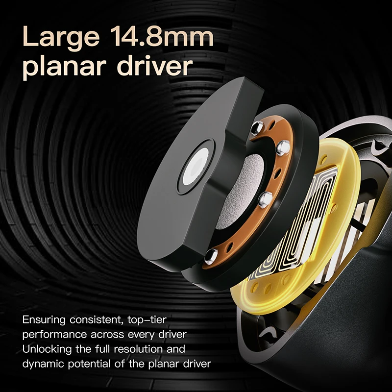 

Игровые наушники Letshuoer S12 Ultra Hi-Fi с кабелем DAC, 3.5мм+4.4мм, 14.8мм, с большим планарным магнитным динамиком, Hi-Res Audio