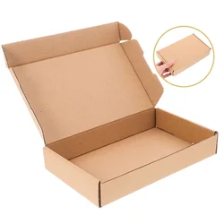 10 Pcs Carton Packing Boxes Kraft Paper for Packaging Shipping Mailer Cardboard Square Mailing Small Business