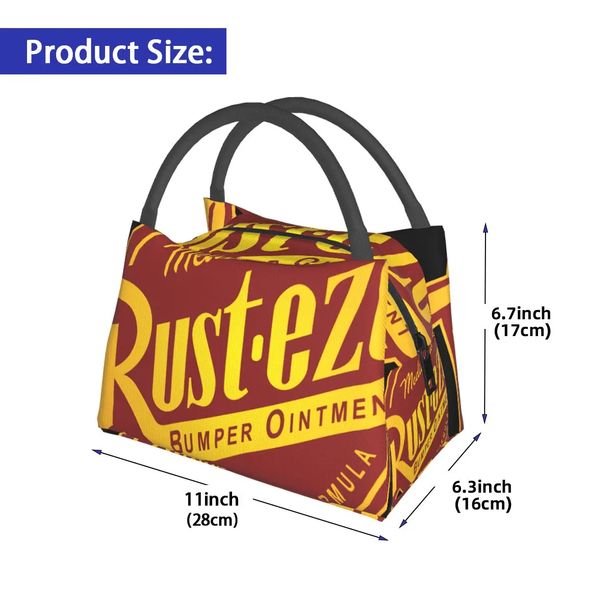 Bolsa de aislamiento portátil con logotipo de rust-eze, contenedor Pinic de oficina para alimentos más frescos