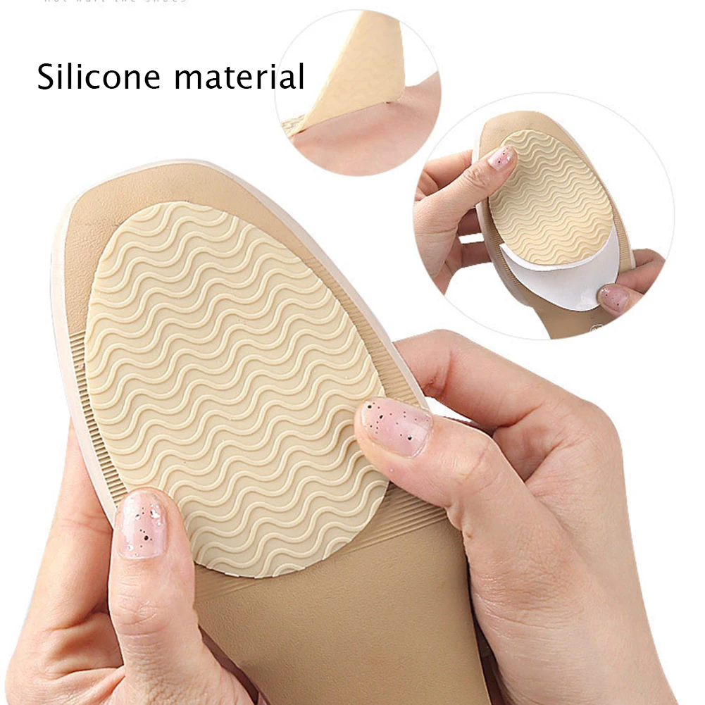 Non-Slip Wear-Resistant Shoes Mat Stickers Self-Adhesive Sole Protector High Heels Forefoot Sticker Silicone Rubber Soles Pads