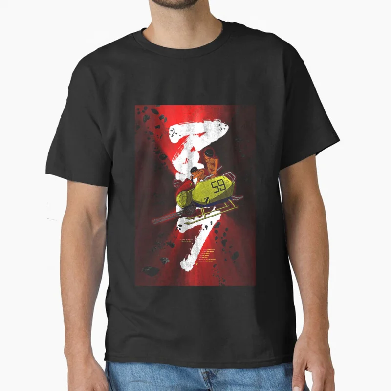 

Mercenary Garage Custom Bike SciFi & Punk Engineering Retro Manga Akira cyberpunk mecha tokyo Anime Gift T-shirt large size tops