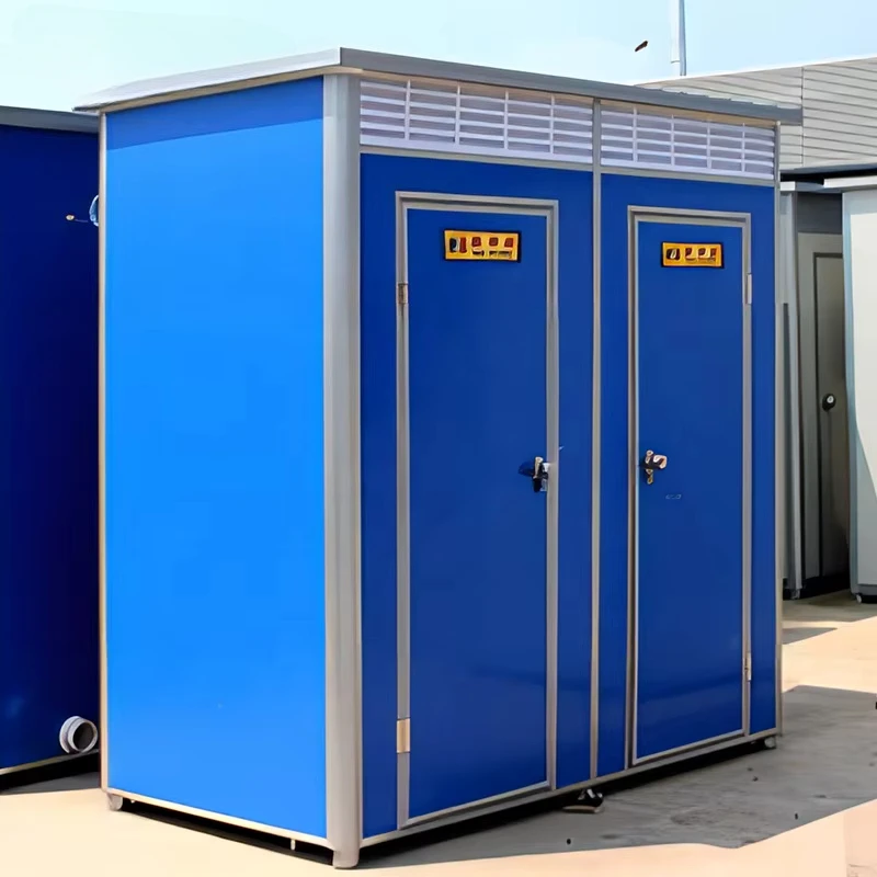 Luxury Mobile Restroom Trailer Mounted Large Waste Tank Anti-slip Floor Stabilizer Frame Resort Festival Portable Sanitary Unit