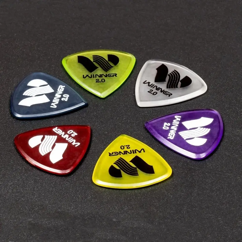 Professional 6 Pcs Winner Guitar Picks Large Triangular Anti-Slip Triangle Picks 2.0MM Thick Picks Accessories Acoustic Guitar