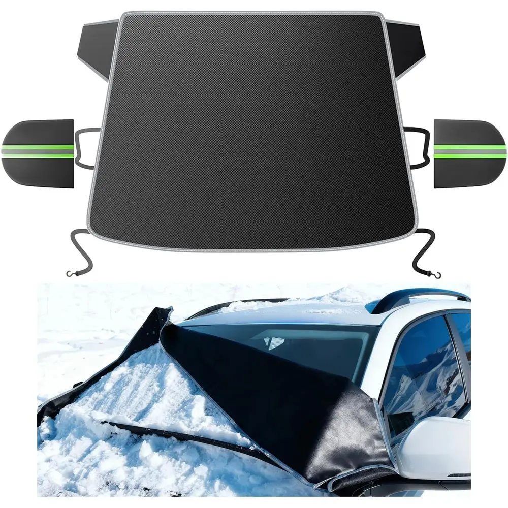 

Universal Military-Grade Car Windshield Snow Cover for Heavy Winter Protection Against Snow, Ice, Frost, and Water for All Vehic