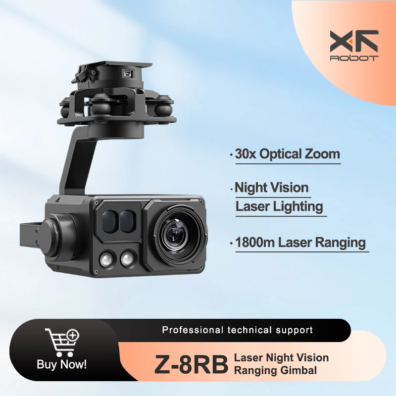 XF-Z8RB 30X Optical Zoom Pod Night Vision Pod 2.07M Pixels 30x Optical/360x Drone Hybrid Zoom Pod 1800m Laser Ranging