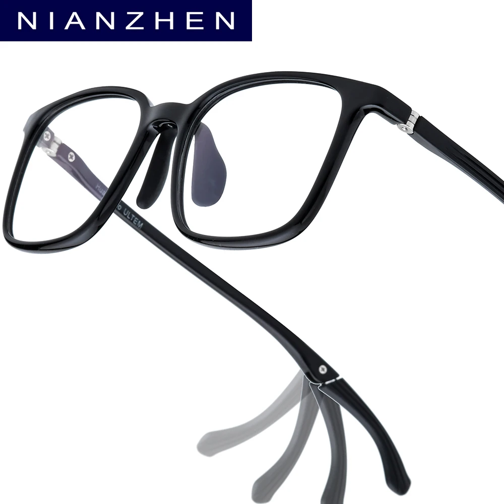 NIANZHEN TR90 Teenage Eyeglasses Square Brand Design Student Glasses Frames Ultralight Adjustable Kids Eyewear Spectacles 60095