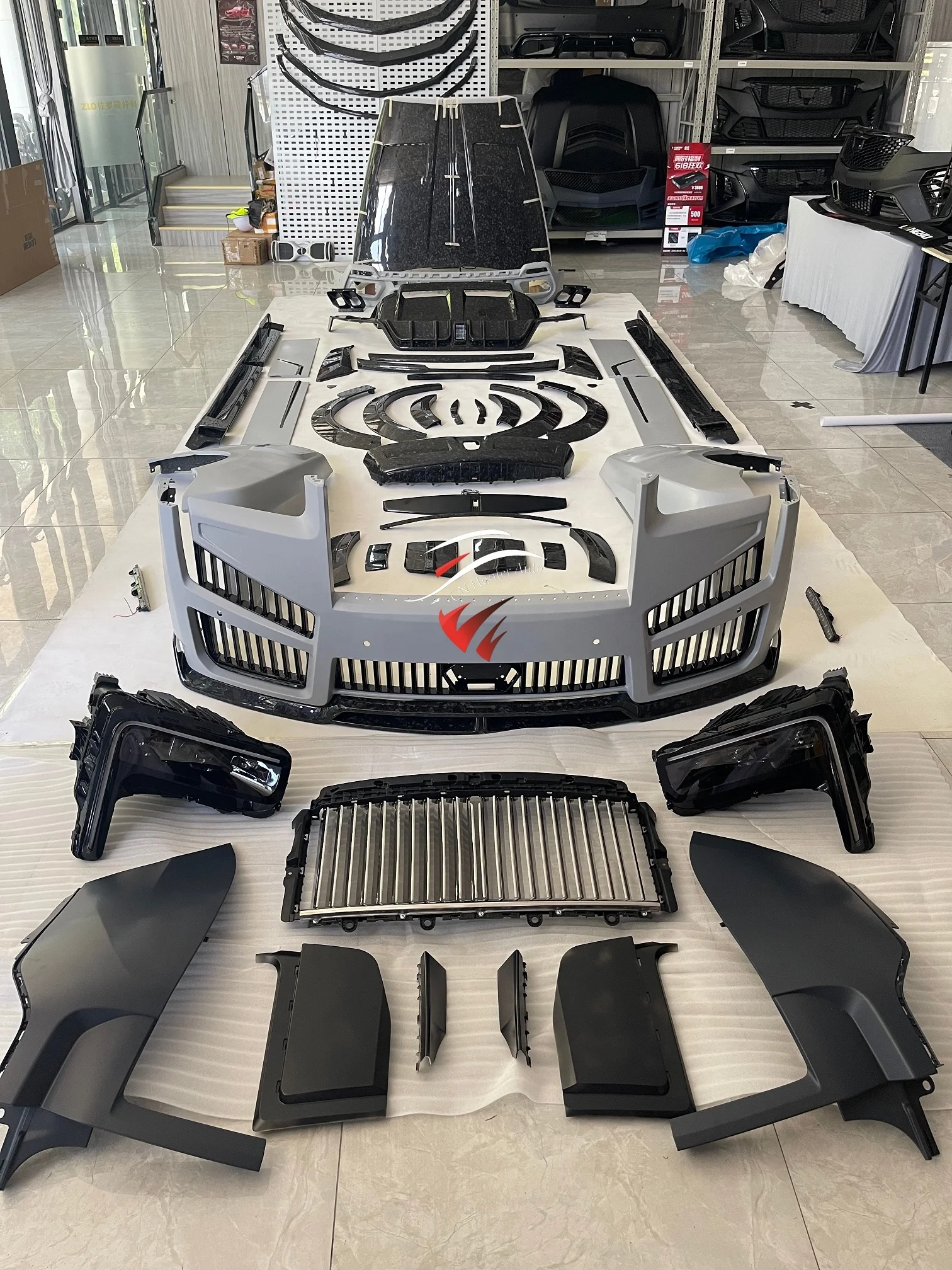 Dream Garage 2025 MSY Dry Forged/Black Carbon Fiber Facelift Full Body Kit For 18-24 Rolls Royce Cullinan Facelift To 2025 MSY B
