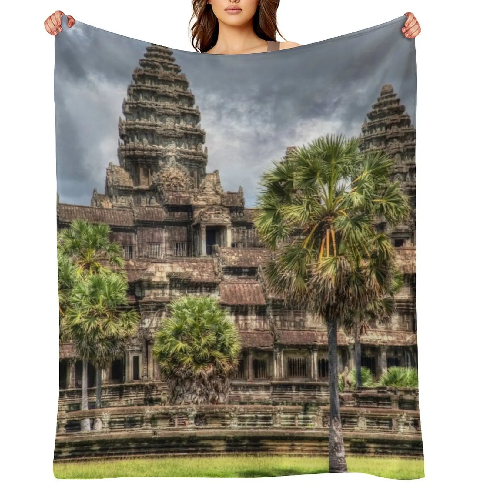 

Angkor Wat Temple Cambodia Throw Blanket Decorative Throw Hairy Nap Sofa Quilt Blankets