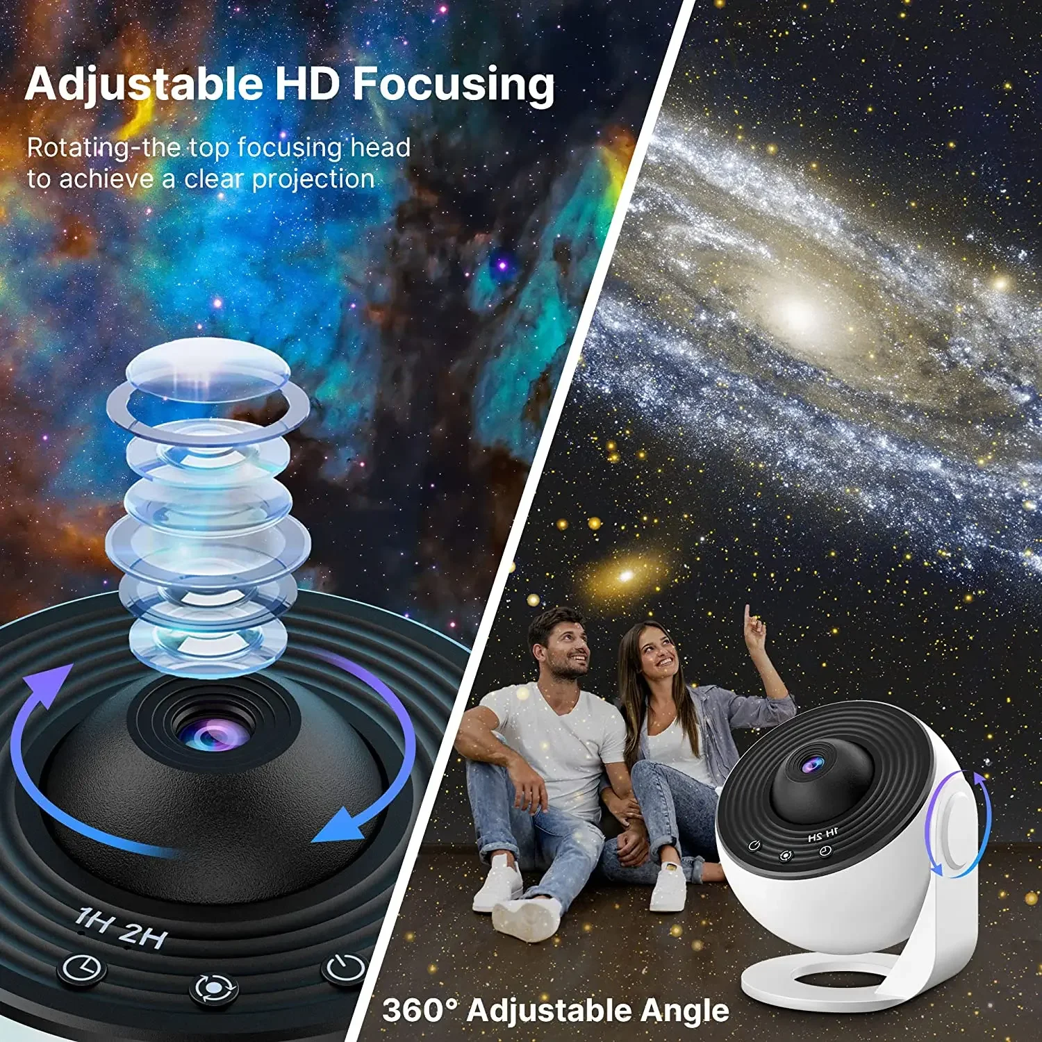 Nachtlampje Galaxy Projector Sterrenhemel Projector 360 ° Draaien Planetarium Lamp Voor Kinderen Slaapkamer Gift Wedding Decoratieve Lamp