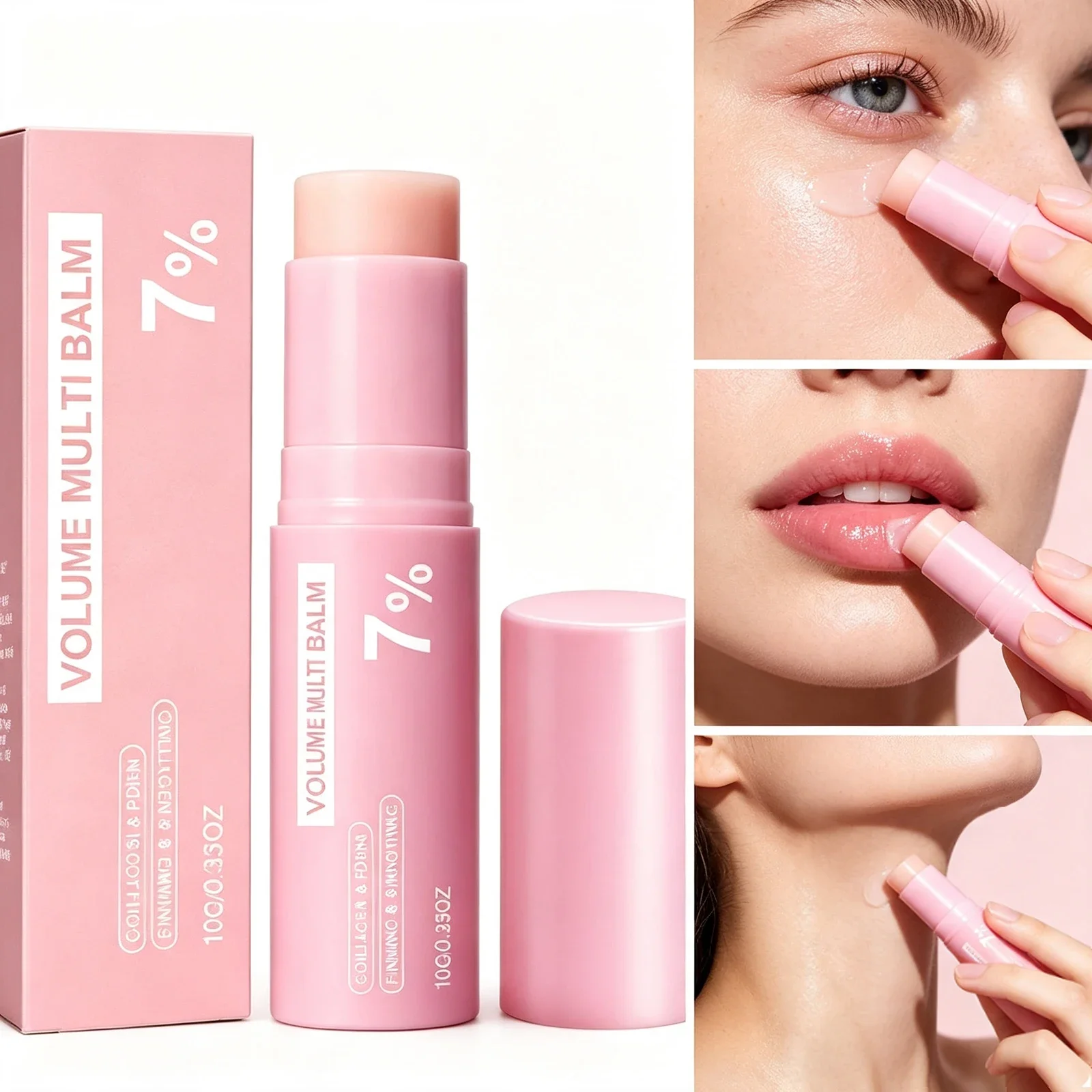 Korean Collagen Volume Balm Stick Face Lip Eye Moisturizing Hydrating Portable Solid Stick for Women Daily Skincare Treatment