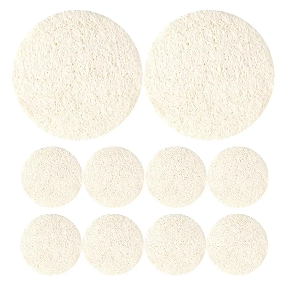 

10 Pcs Loofah Exfoliating Face Scrubber Natural Cleansing Sponge Pads for Deep Skin Cleaning Oil Control Gentle Daily Use Non