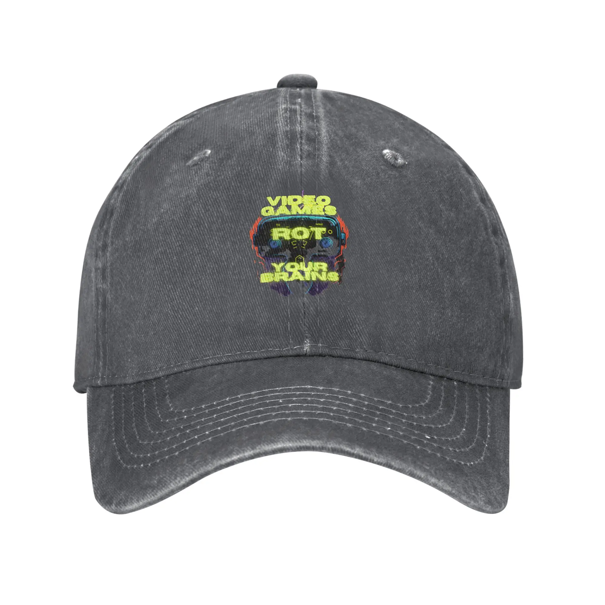 Fashion Video Games Rot Your Brains - Games   Fun - Funny Art baseball cap  Sweet Cool Style Cap Female
