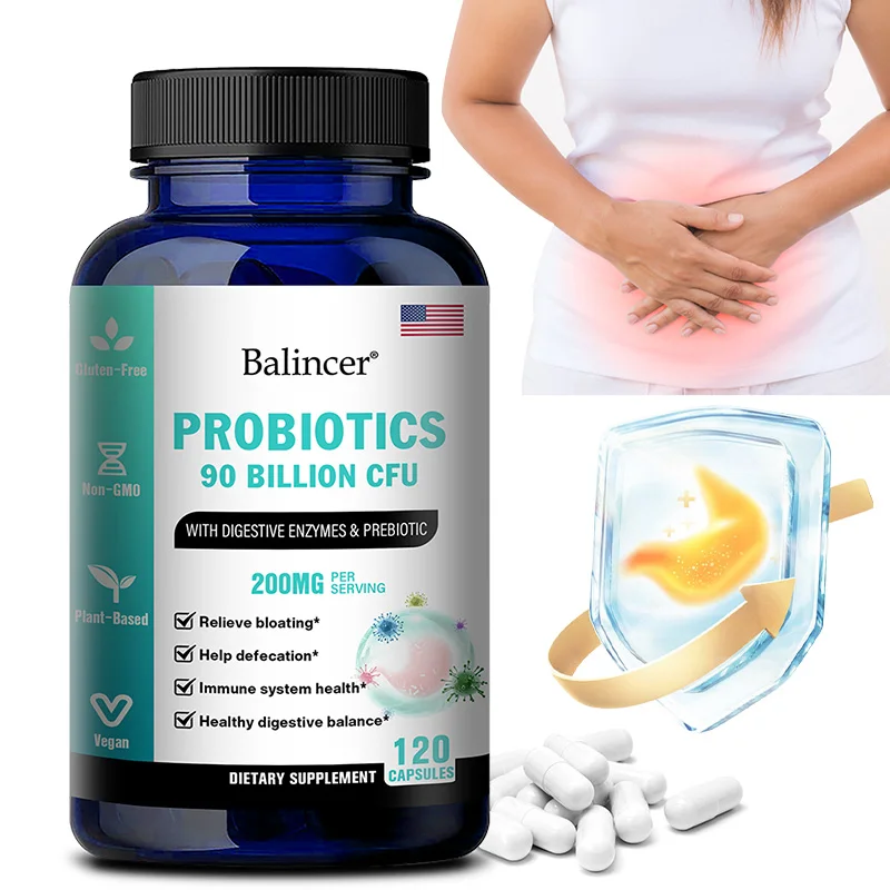 Balincer Probiotic 90 Billion CFU with Digestive Enzymes & Prebiotics To Support Bloating, Improved Gut, Immunity and Digestion