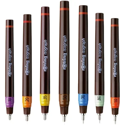 Imagen 2 del producto Bolígrafo de aguja rOtring Isograph de 0,1-0,8mm, punta de repuesto repetida, bolígrafo de línea de gancho de tinta asequible, bolígrafo pintado a mano/dibujo, 1 ud.