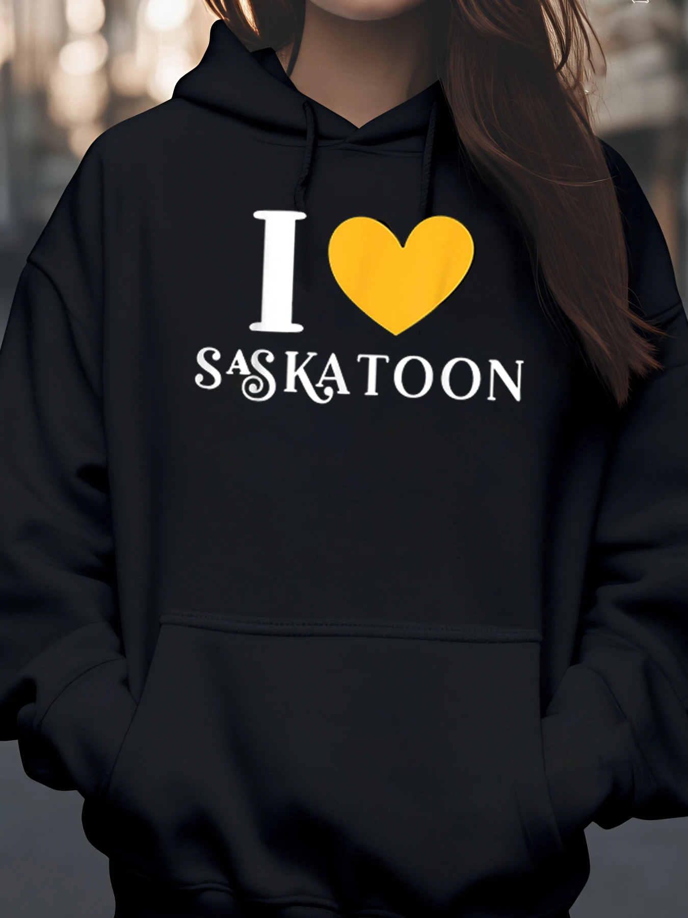 

Толстовка с принтом Saskatoon I Heart для повседневной одежды City Love, уличная одежда унисекс