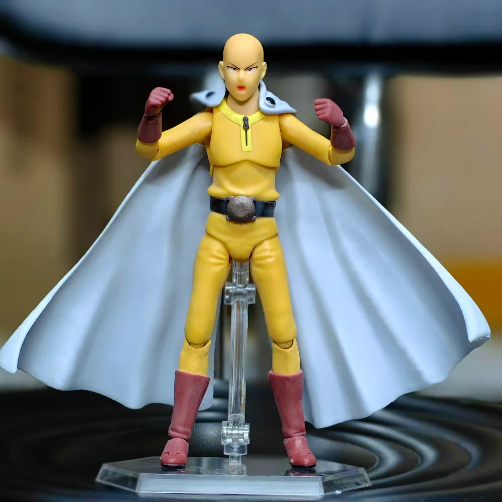 15cm Figma 310 One Punch-Man Saitama Action Figure Pvc Anime Collection Bald Head Saitama Movable Figurine Model Toys Gifts