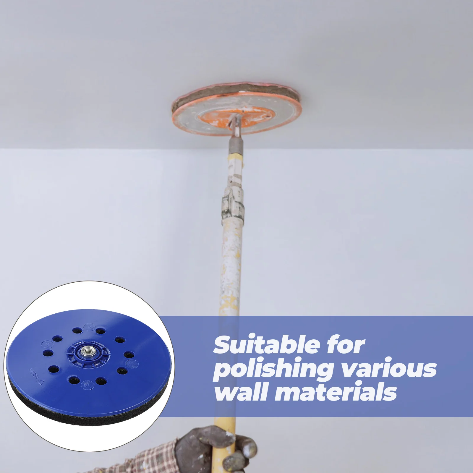 

Self Adhesive Disc Polishing Machine 9 Inch 10 Holes 215mm Thread Wall Sanding Sander Disk Grinding Attachment Kit