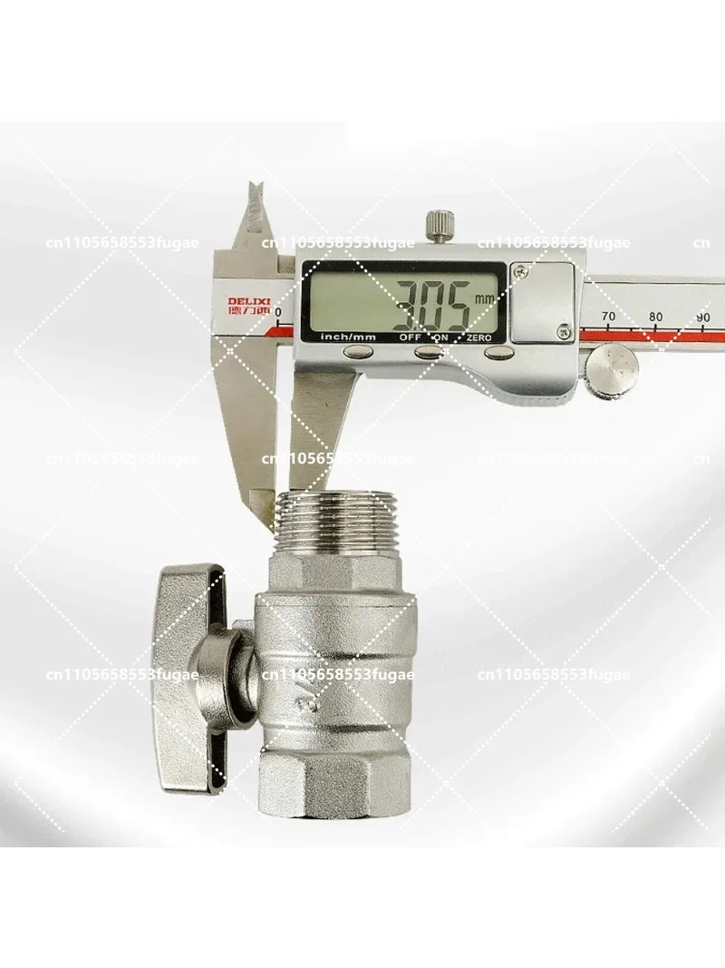 H59 1/4" 3/8" 1" BSPP Female To Male Union Joint Nickel Plated Brass Ball Valve with Butterfly Handle Cold and Hot Water - view 5