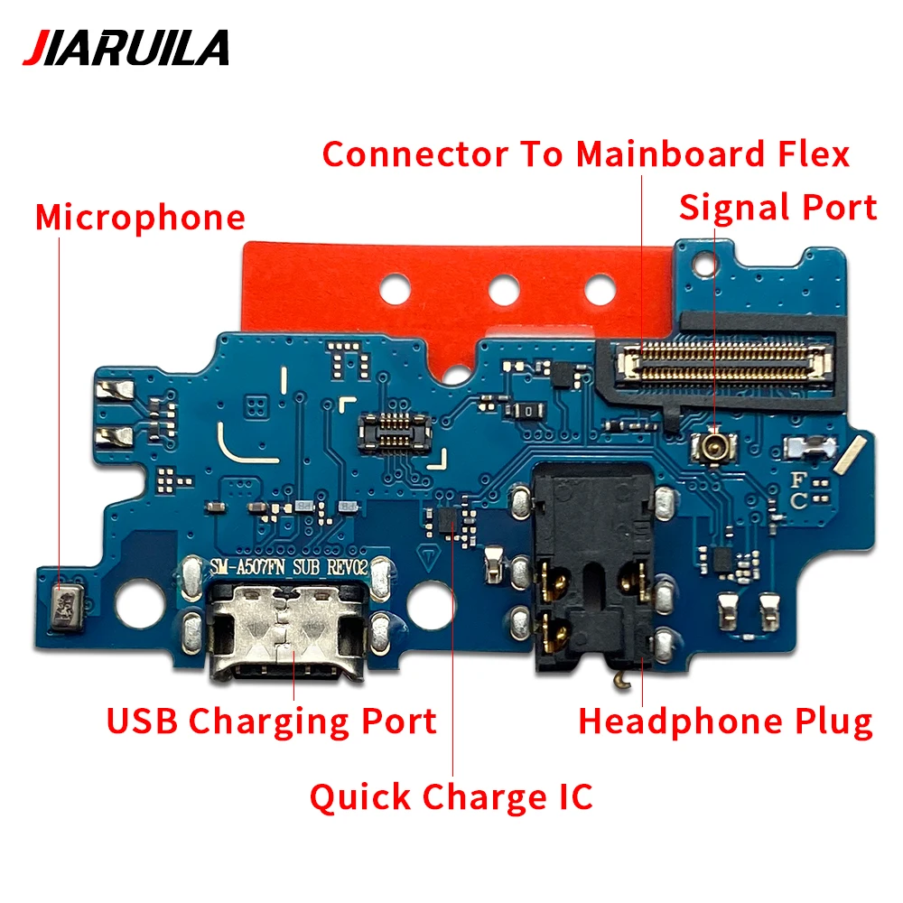 For Samsung A51 A71 A21S A30S A50S A515 A715F Dock Connector Micro USB Charger Charging Port With Mainboard Main Flex Cable