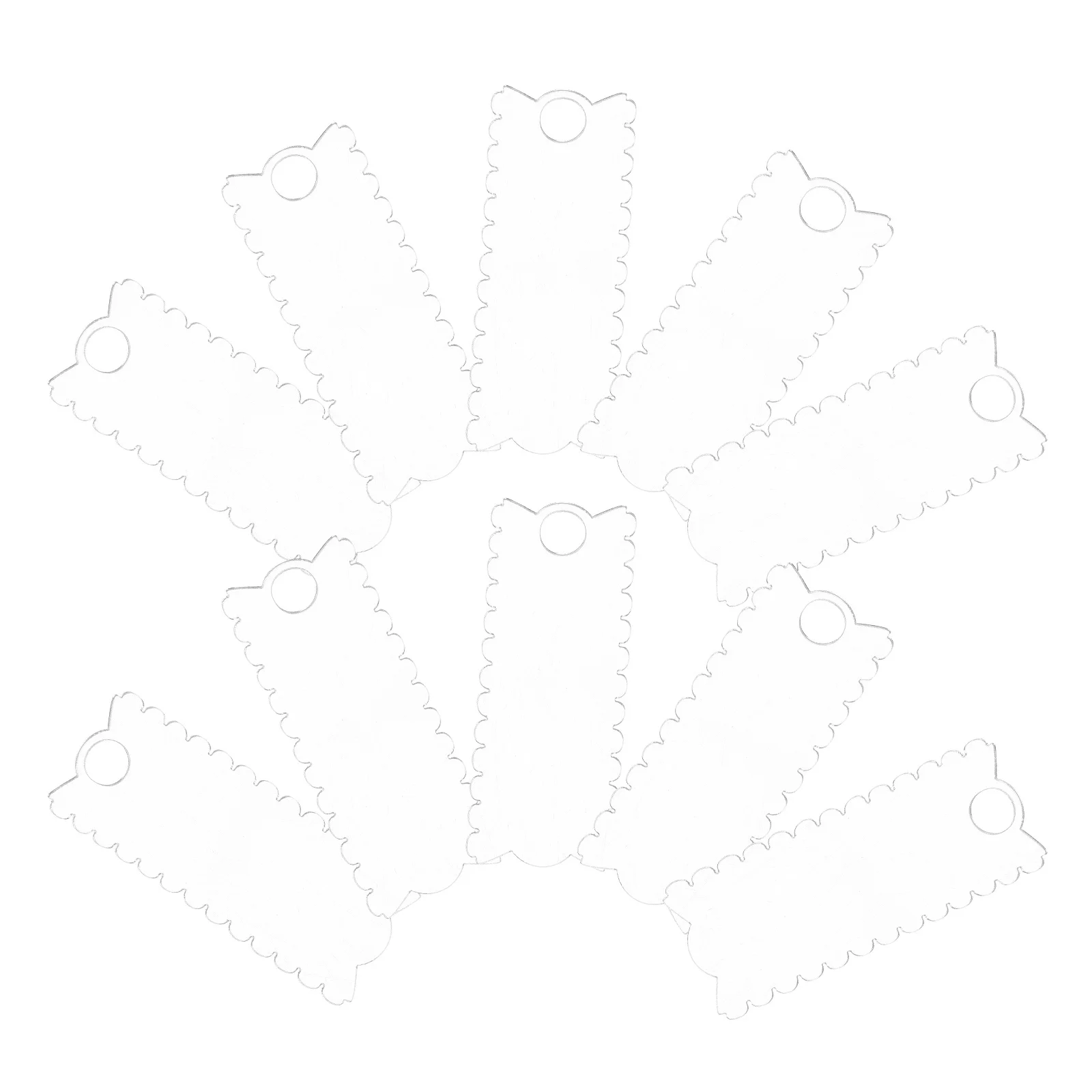 

10Pcs Blank Acrylic Name Tags for Tumbler Cup Practical DIY Customization Smooth Surface No Burrs Tumbler Name Tag Blank