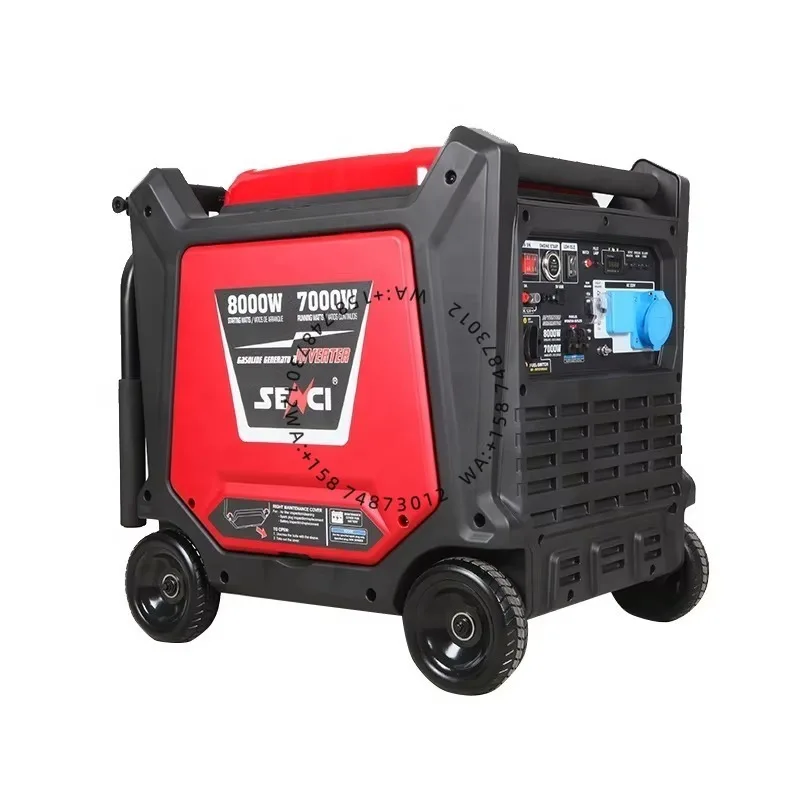

Inverter Generator 7000 Watts Silent Generator ga soline LPG Dual Fuel Optional 4 Wheels Easy to Move