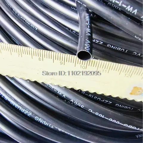 5Meters 5MM PVC TUBE Black PVC Sleeving Flexible PVC Cable Sleeving Tubing Wiring Harness Automotive Wire Loom Plastic tube