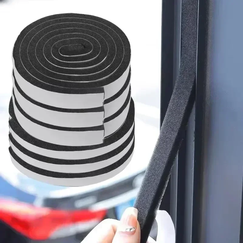 Door Window Sealing Strip Foam Weather Stripping Self-Adhesive Soundproof Windproof Dustproof Draught Insulation Tape Wholesale