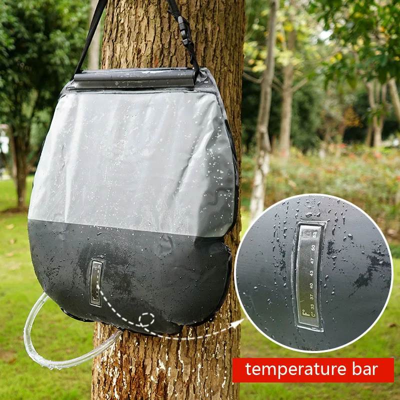 Outdoor shower bag portable folding 20L large-capacity solar hot water bag self-driving camping water storage bath water bag