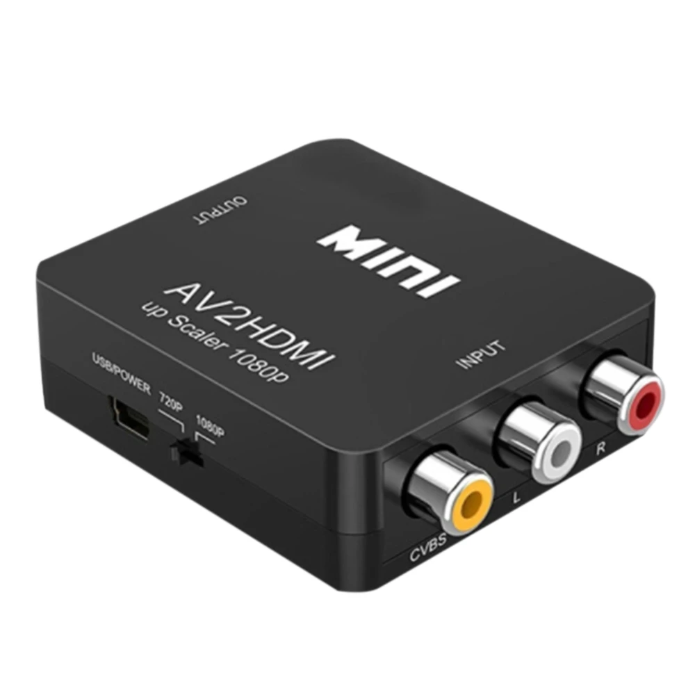 Convertisseur audio vidéo RCA vers HDMI AV vers HDMI, 1080P, Mini RCA CVBS, Adaptateur PAL, NTSC pour TV, PC, PS3, STB, Xbox VHS