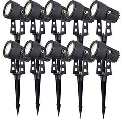 10PCS Waterproof spike Landscape led Lawn light 12V 110V220V Landscape Spot Light IP65 outdoor led spike light 3w 5w garden lamp