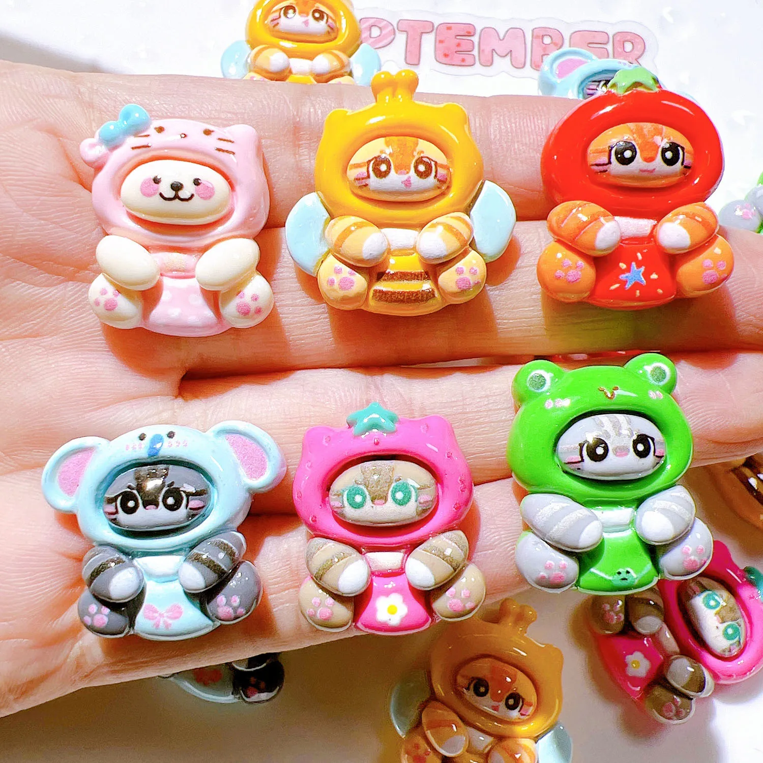 

100pcs Cartoon Animal Resin Flatback DIY Wedding Scrapbook Crafts Decor Home Figurine Crafts Accessories