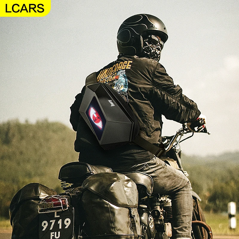 

Devil's Eye Motorcycle Crossbody Bag Can Be DIY Pictures and Text, Fashionable and Cool, Convenient Motorcycle Backpack for Carrying Cycling