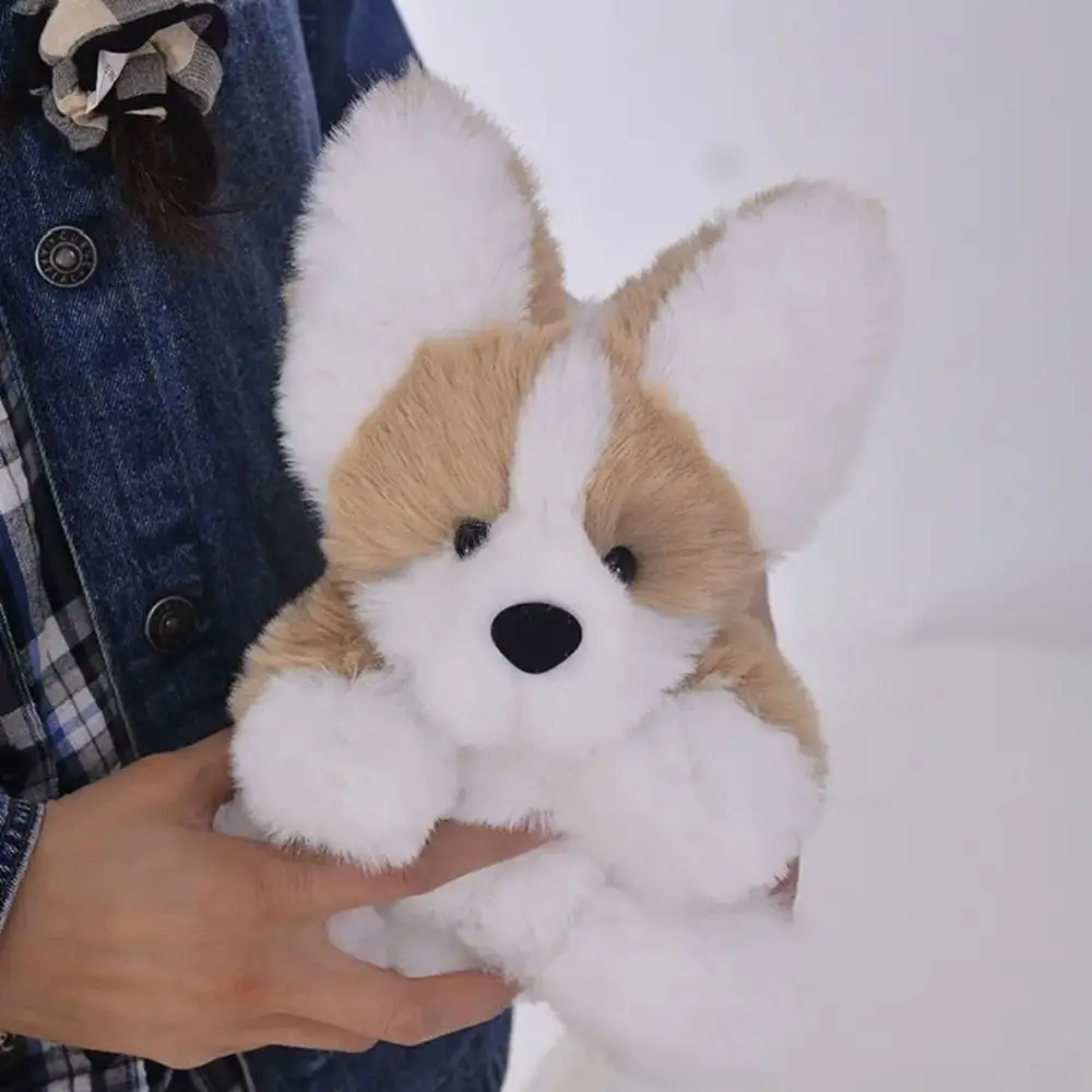 

Samoyed Puppy Diy Corgi Doll Material Bag Plush Material With Recording Plush Animals Material Kit Craft Can Move Ears