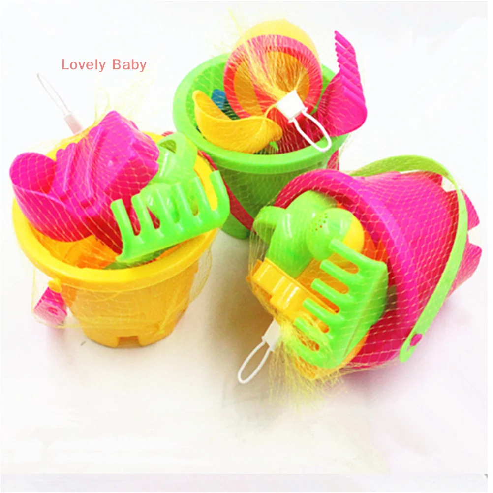 ชุดเครื่องมือเล่นทรายชายหาดสำหรับเด็ก 【BBS-7】 ประกอบด้วยถัง กระบวย พลั่ว คราด และอุปกรณ์เล่นน้ำ