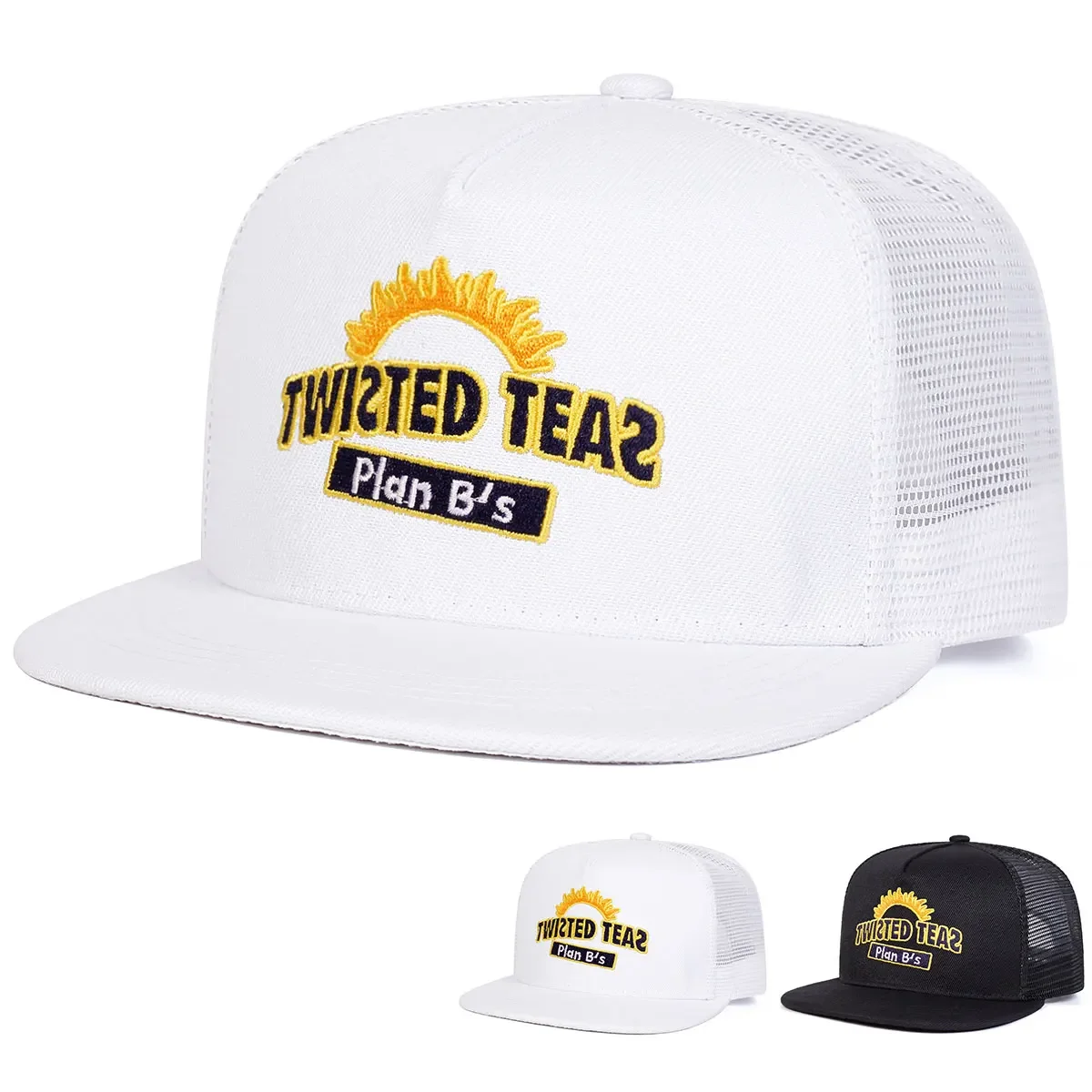 

Unisex TWISTED TEAS Embroidery Hip-hop Net Hats Spring Summer Outdoor Adjustable Casual Baseball Caps Trucker Caps Sunscreen Hat