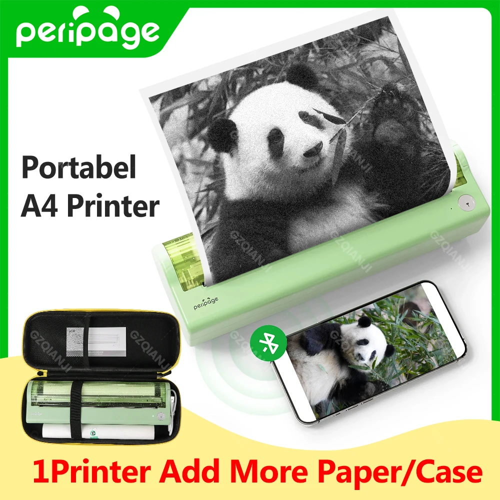 

Peripage P40 A4 Thermal Printer Wireless Bluetooth Mobile Portable PDF Print Maker Office Home USE Documents Photo Machine A40