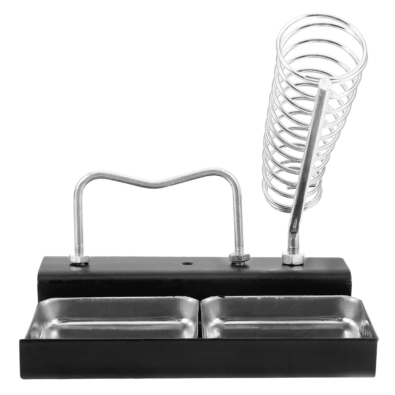

D Type Double Seat Soldering Iron St Heavy Duty Metal Holder Multifunction Base Square Tin Wire Rack Cast Iron Portable