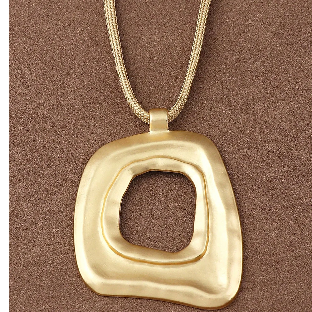 بيان غير النظامية على شكل قلادة قلادة خمر الذهب/الفضة هندسية قلادة قلادة المرأة مهرجانات الموسيقى مجوهرات الحفلات