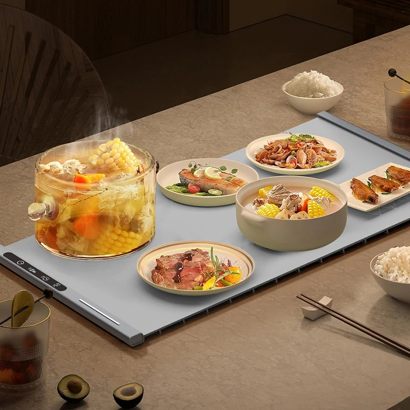 300W Food Warmer 10 Second Rapid Heating 8 Level Adjustable Temperature Constant Warmth for Milk Dishes 8h Timed Keep-Warm